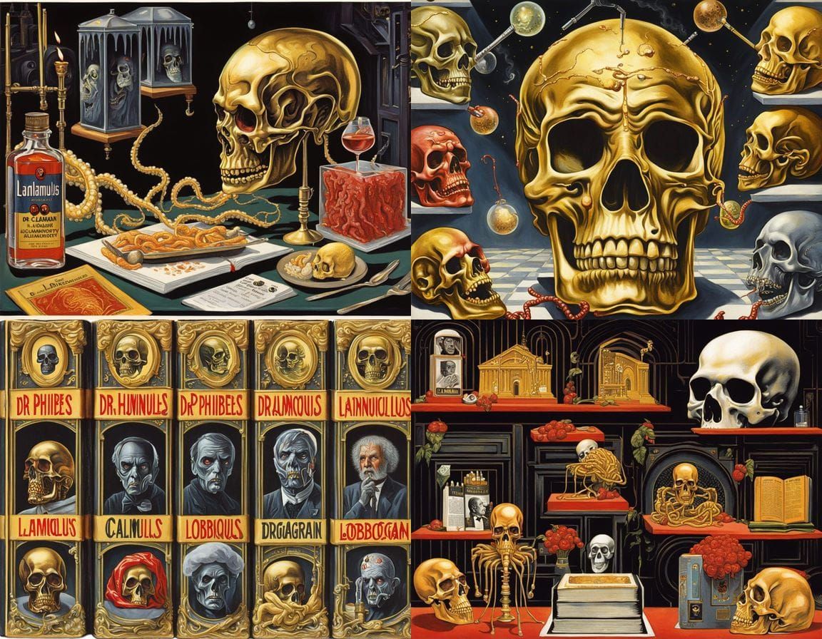 Ladybird Art of Dr Phibes and Golden Skull