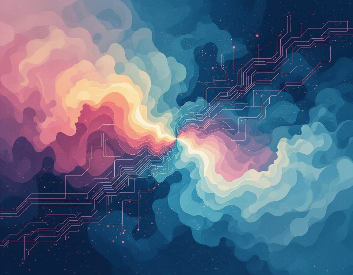 Teslapunk Circuit Diagrams with Glitchcore Equations