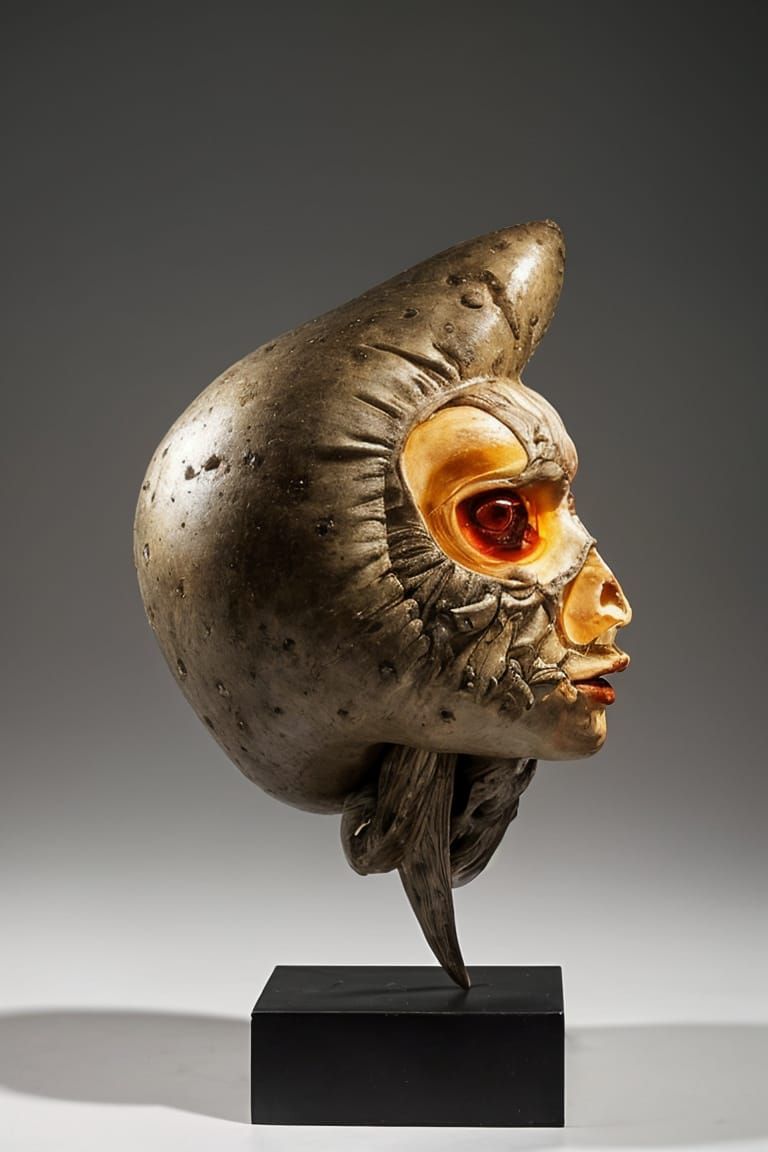 Potato Figure with Wraiths in Stop-Motion Style