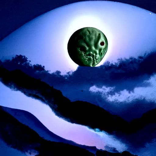 AI Generated Image of an Alien Moon