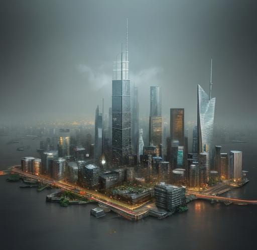 Miniature Metropolis in Fractured Ceramic World