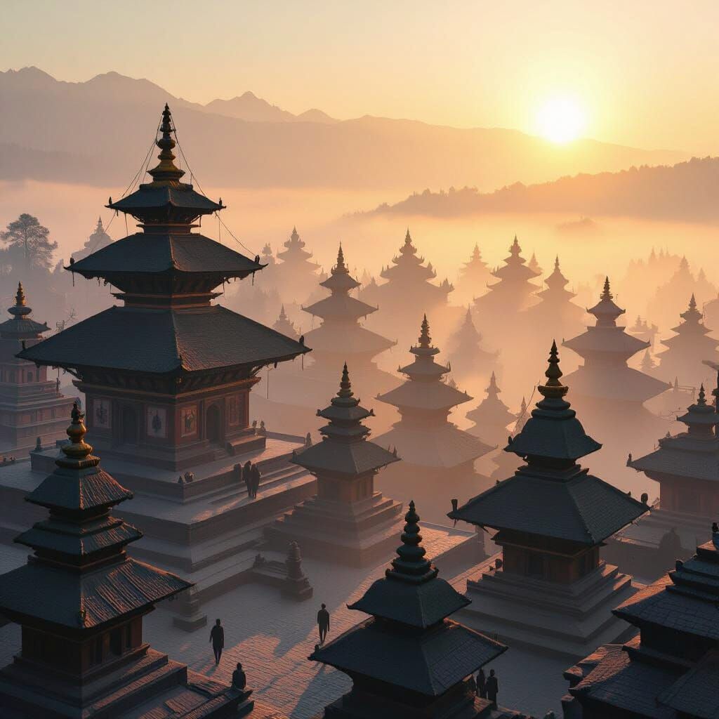 Kathmandu's Pashupatinath Temple at Sunrise