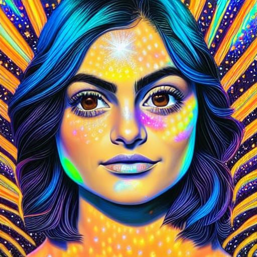 Sparkling Portrait in Oil Paint Style