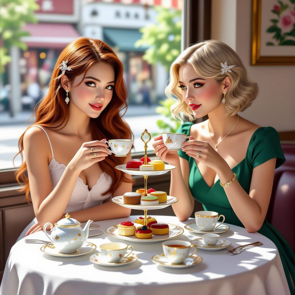 Elegant Tea Time with Japanese Women in Yoyogi Cafe