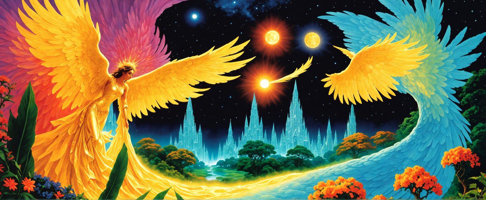 Golden Dragon Casting Spell in Eden Garden