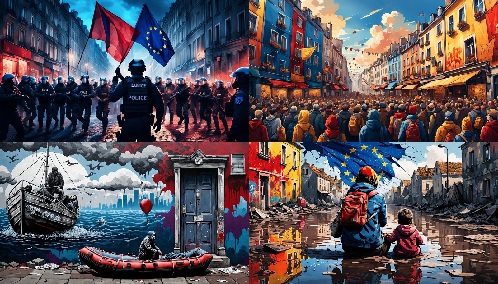 Illustration of Human Rights Issues in Europe