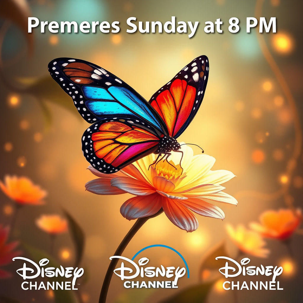 Iridescent Monarch Butterfly in Mystical Forest