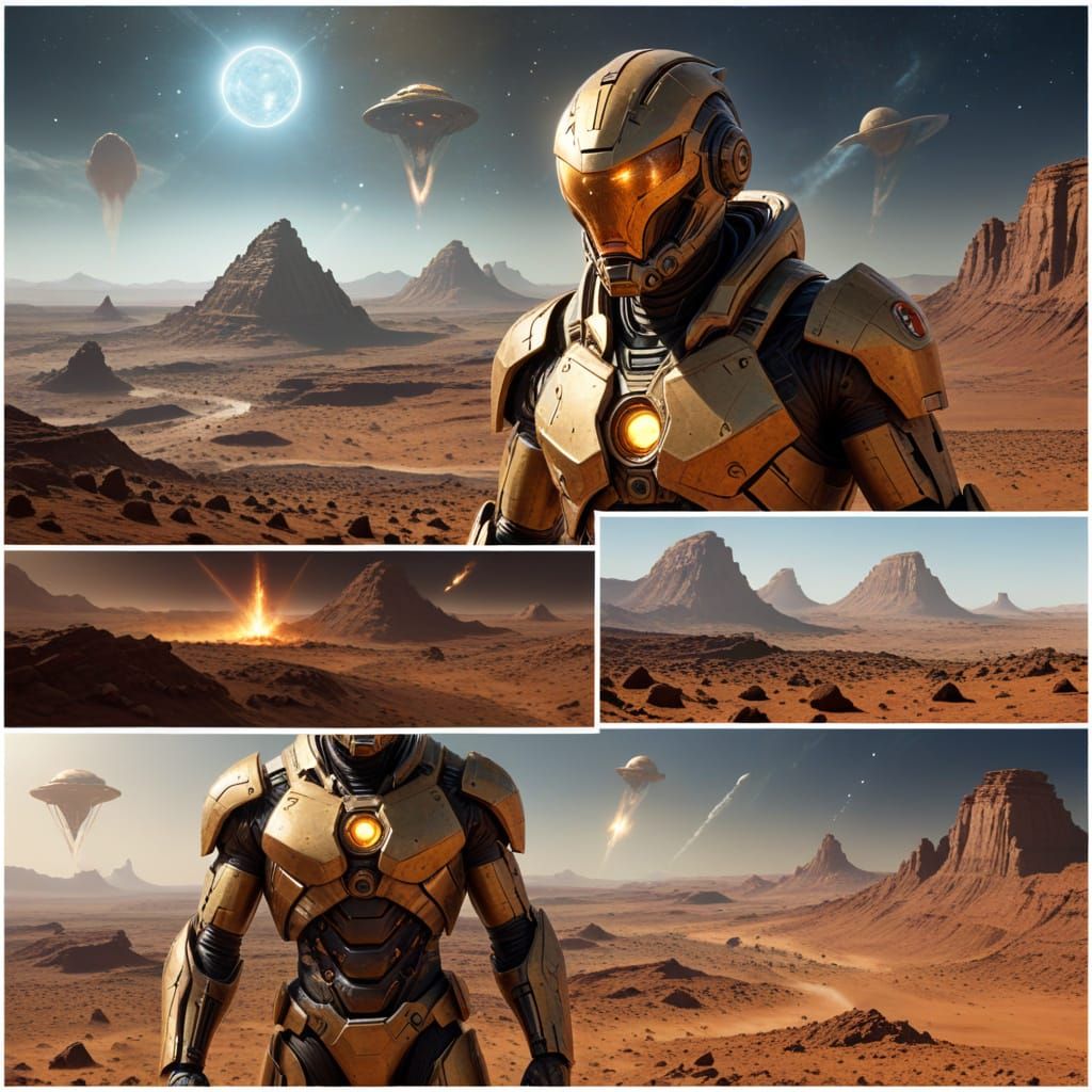 Cyborg Explorer Approaches Face on Mars