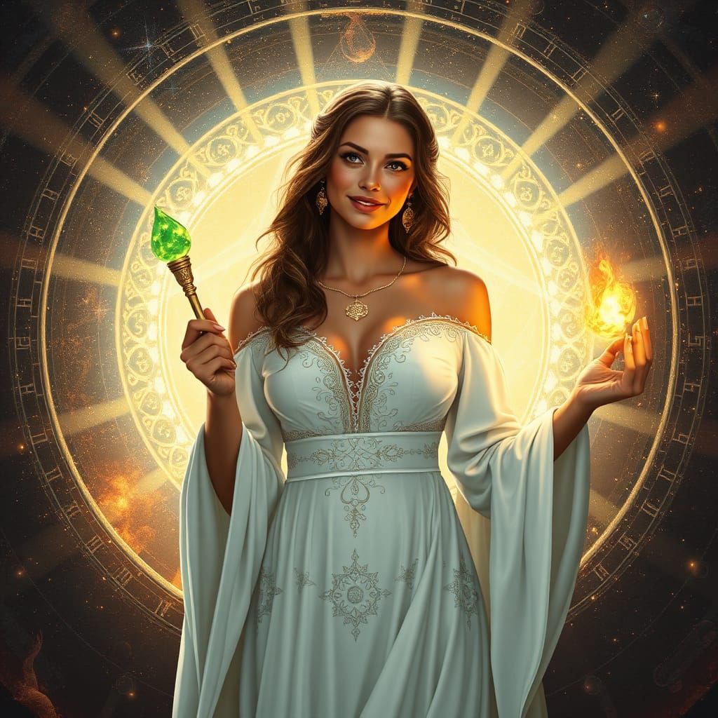 Onyx Goddess at Time Portal in Dreamlike Style