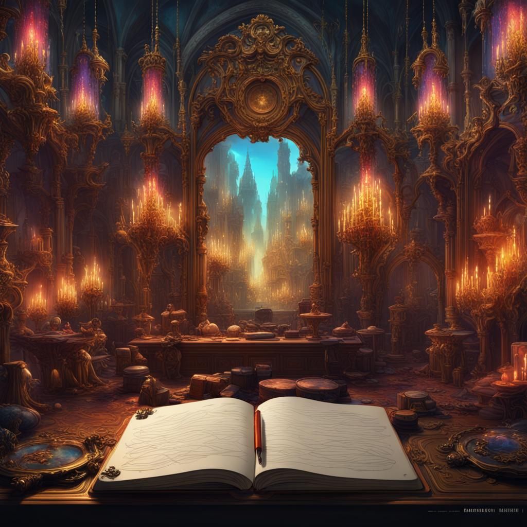 Medieval Illumination Style Notebook Page