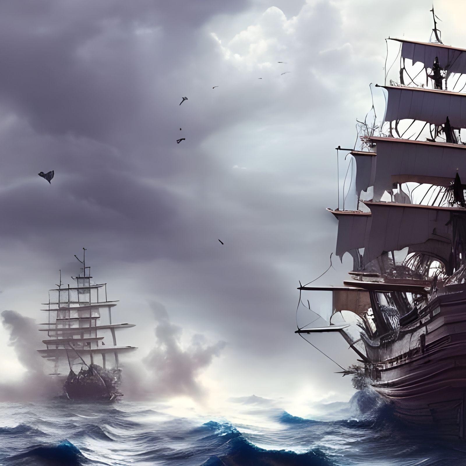 Epic Pirate Ship Battle at Sea