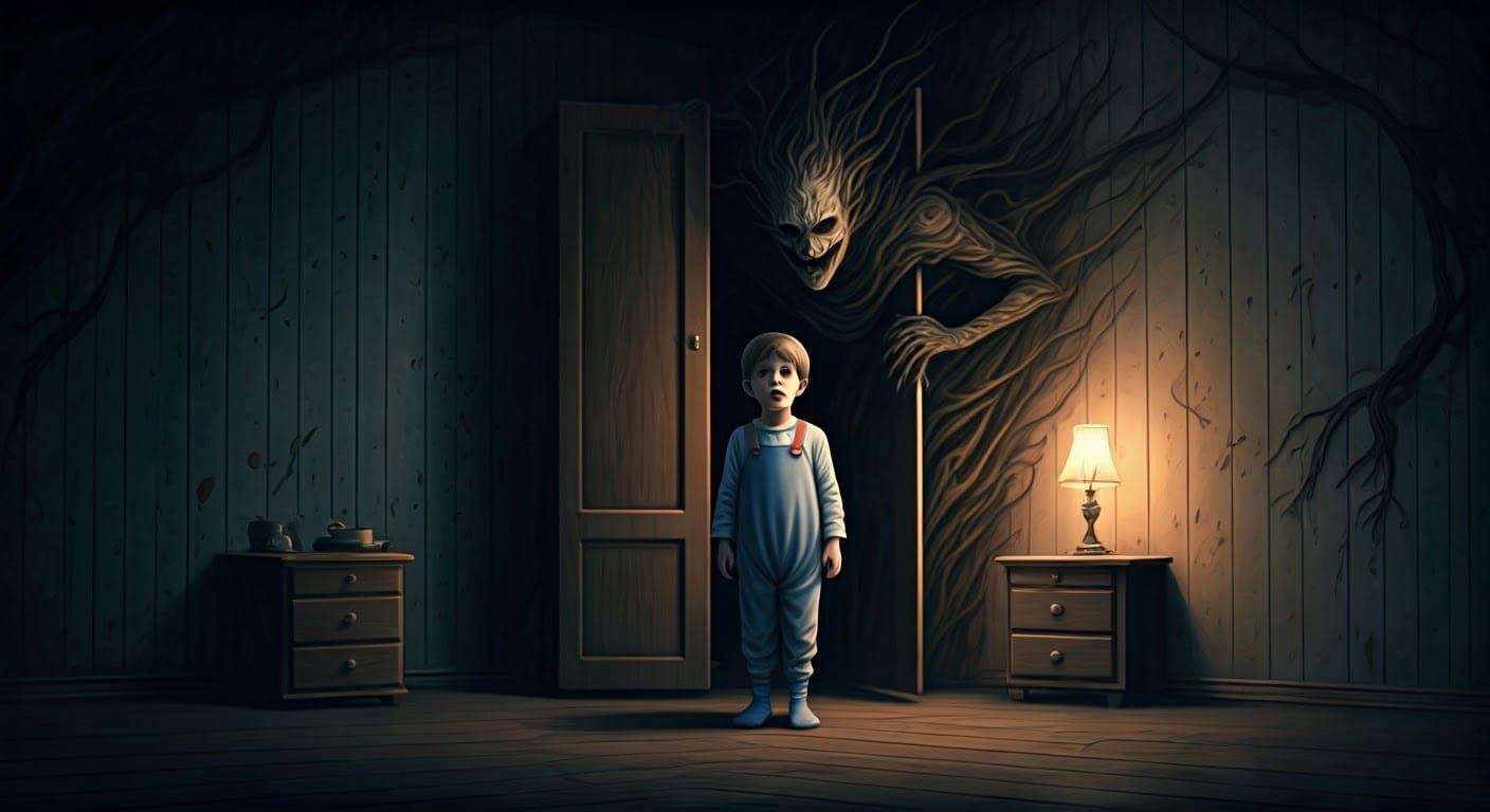 Sinister Closet Monster in Mystical Dark Art Style