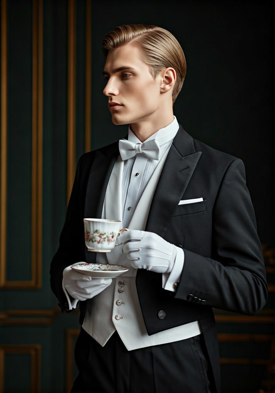 Distinguished Gentleman in Elegant Study