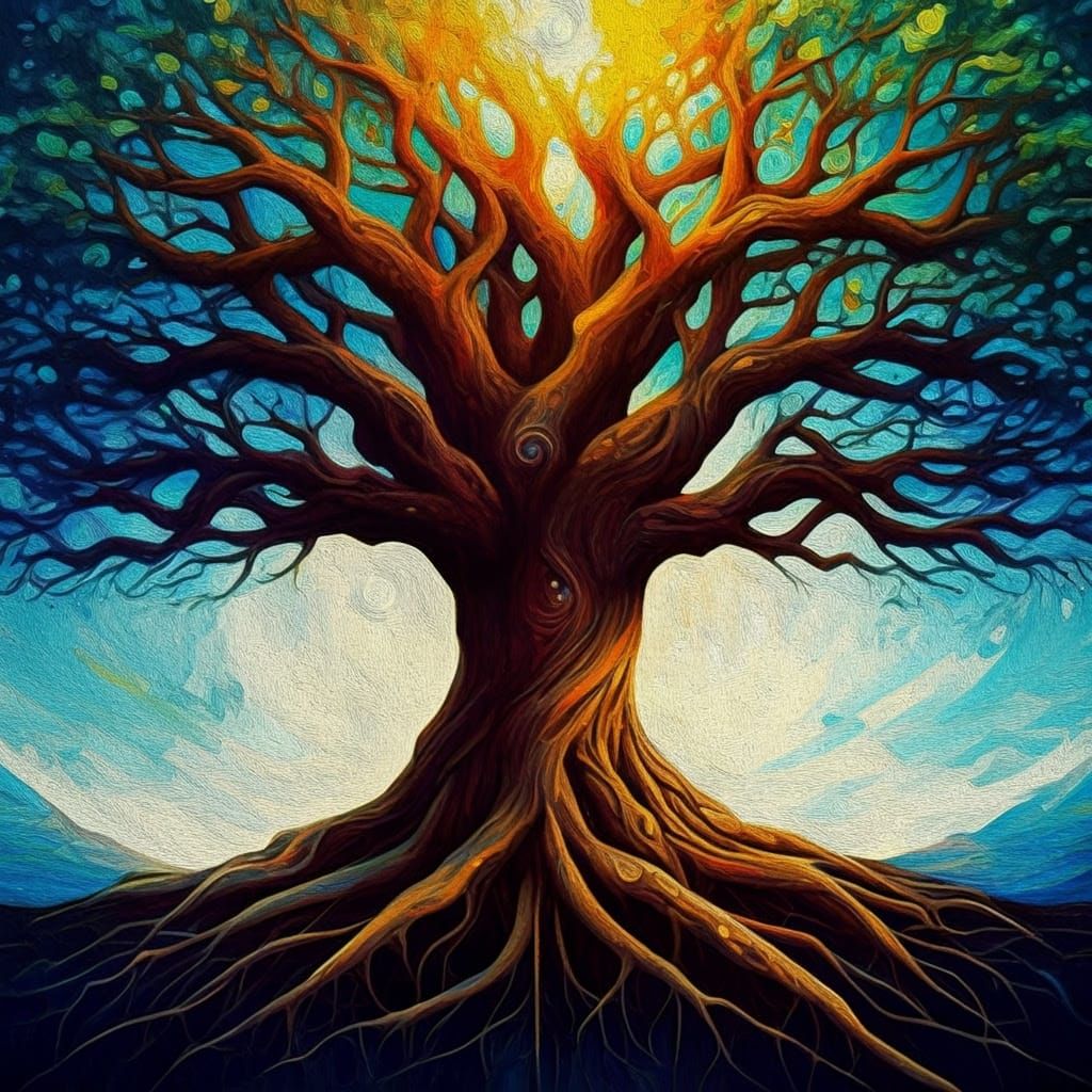 Tree of Life in Majestic, Vibrant Splendor