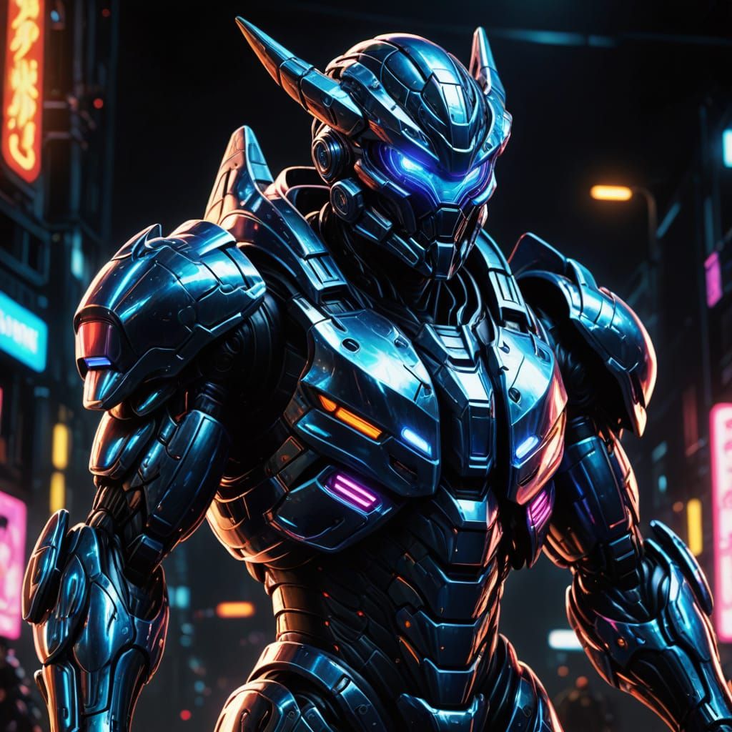Bio Booster Armor Guyver in Sci-Fi Anime Style