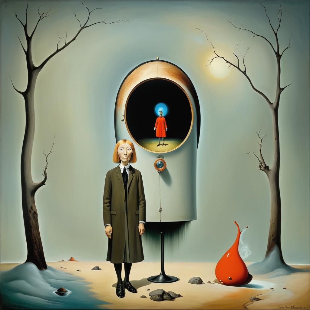 Surreal Soul-Catching Scene as Oil Painting