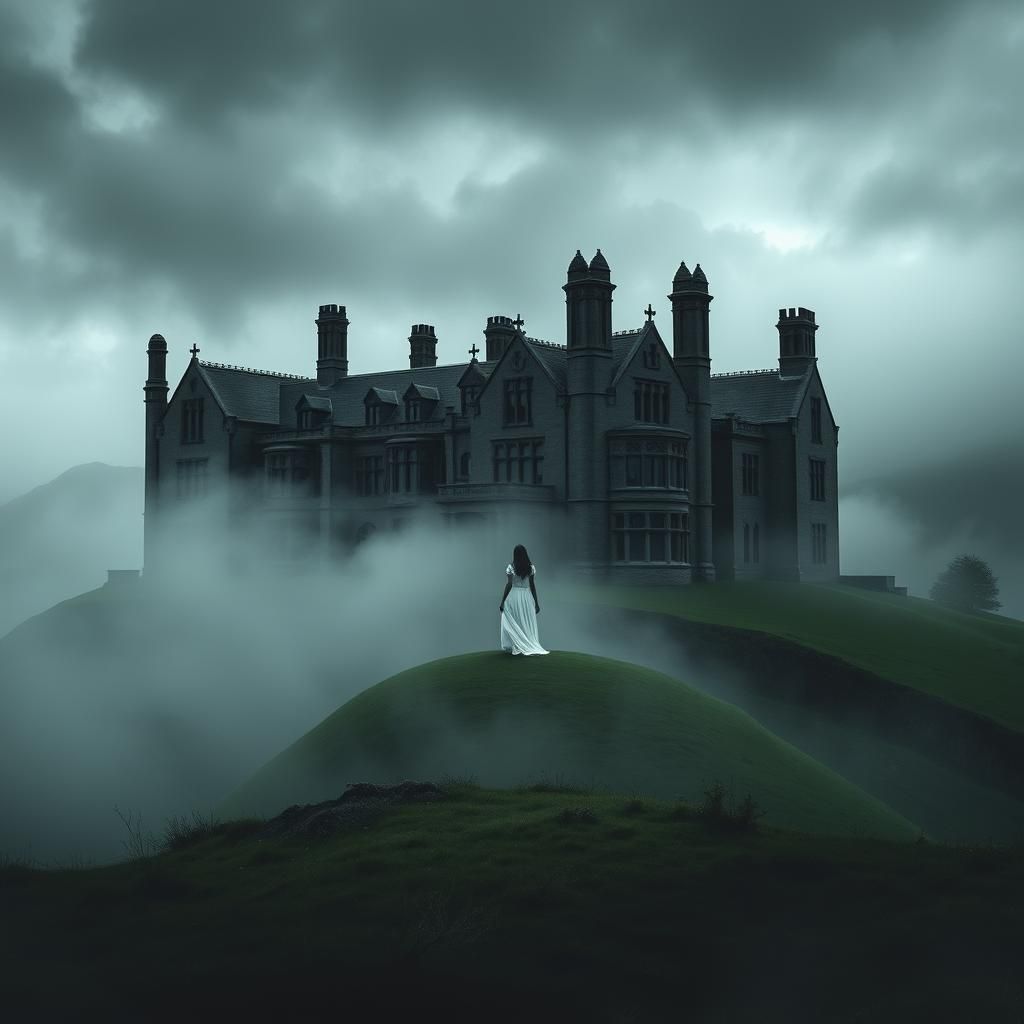 Gothic Manor in Misty Scottish Highlands