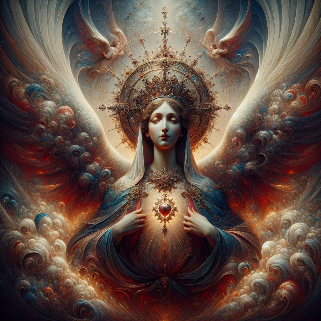 Holy Mary, Queen of Angels: Fantasy Matte Painting