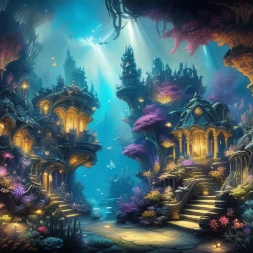 Lost City of Atlantis: Underwater Dark Fantasy