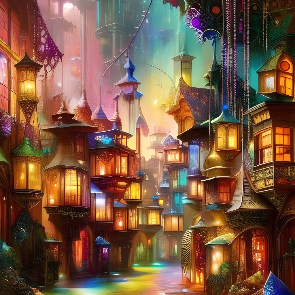 Sparkling Crystal Village Gemstone Shop