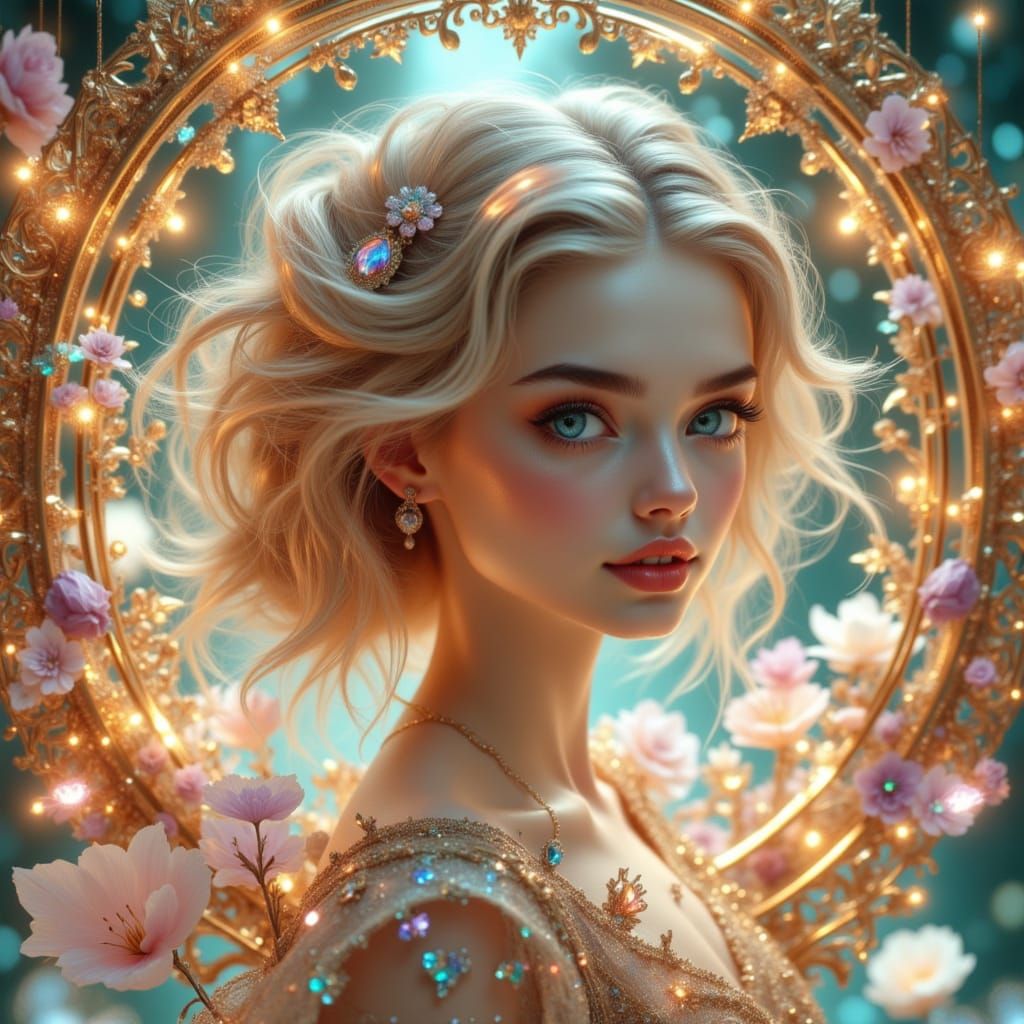 <lora:FiosArcaneCards:1.0> <lora:Don Macana Style:1.0> <lora:DreamweaverFlux:1.0> <lora:GoldenHour:1.0> Imagine a serene...