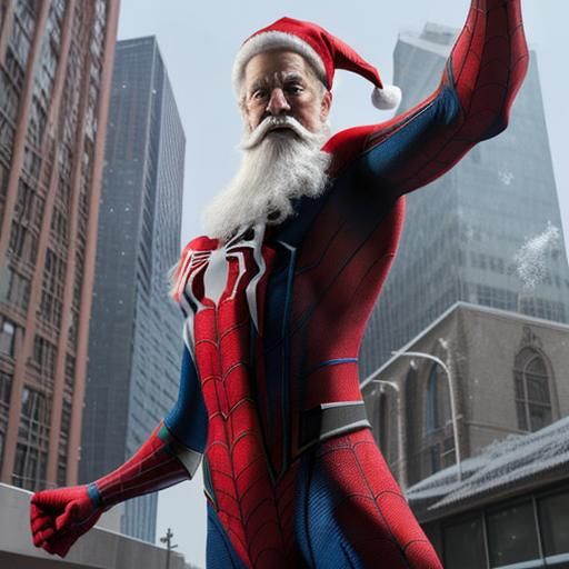 Spider-Man as Santa Claus: Holiday Superhero