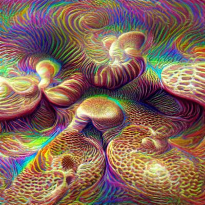 Psychedelic Mushroom Network Pattern