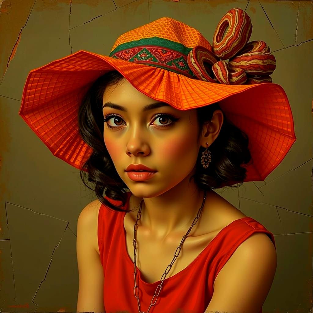 Bold Abstract Geometric Composition in Red, Black, White, Gr...