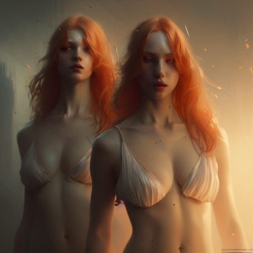 Sisters of Golden Radiance in Dark Fantasy