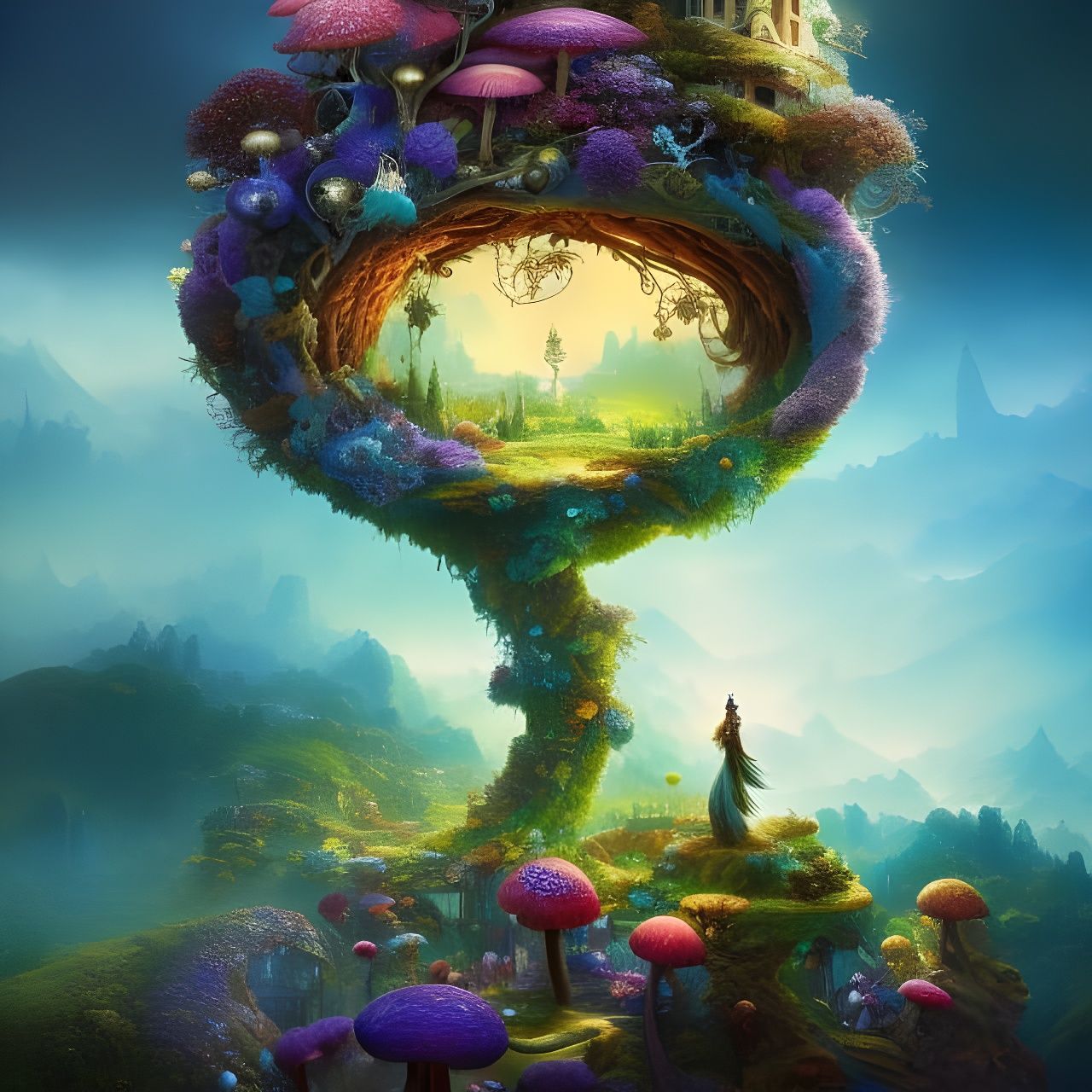Magic Shroom City Portal: Fantasycore Masterpiece
