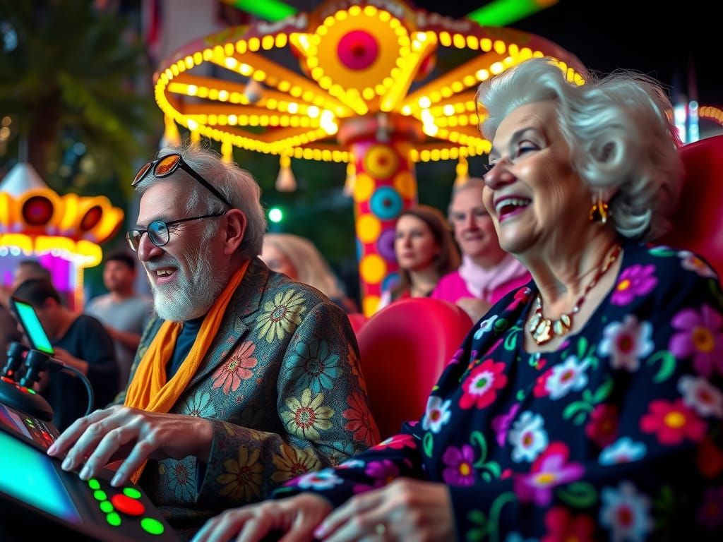 Elderly Joy: Klimt-Inspired Crochet Fantasy