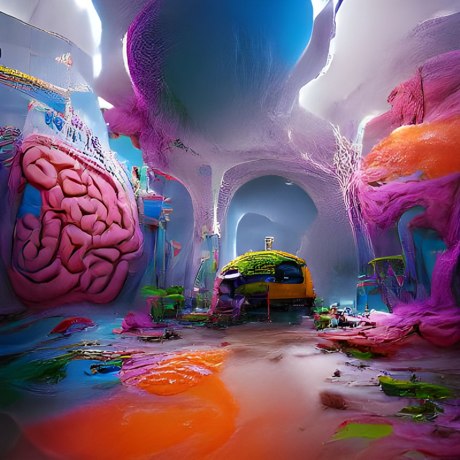 Inside the Brain: Detailed Matte Painting