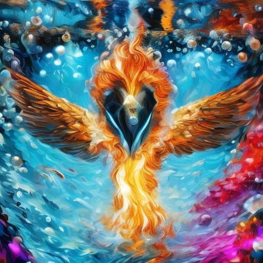 Hellish Demon in Flaming Inferno, Detailed Digital Art