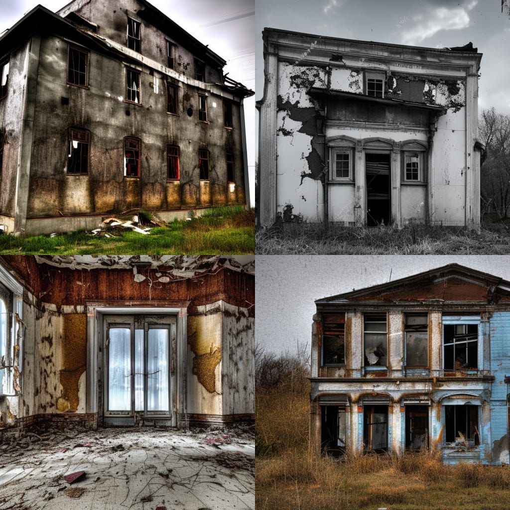 AI Generated Image of Abandoned Building