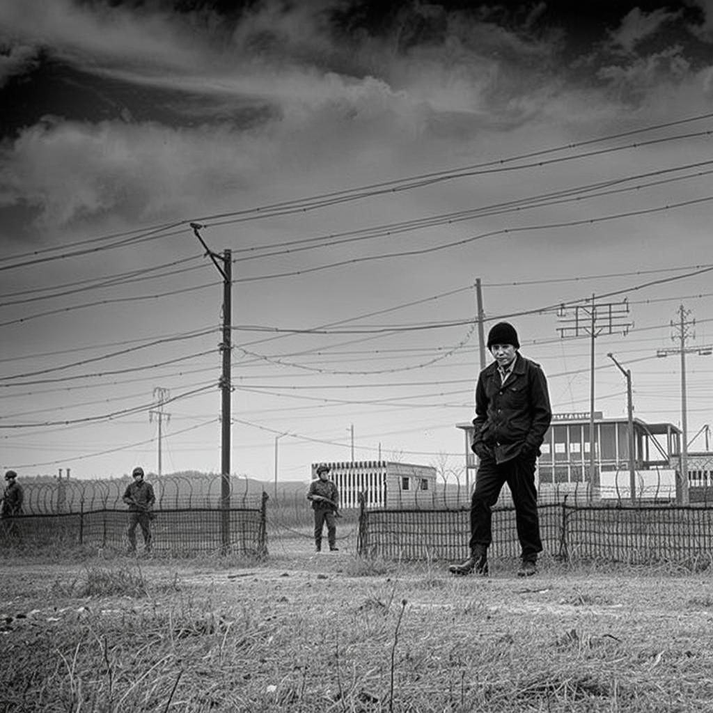 Korean DMZ: Serene Desolation in Bleak Landscape