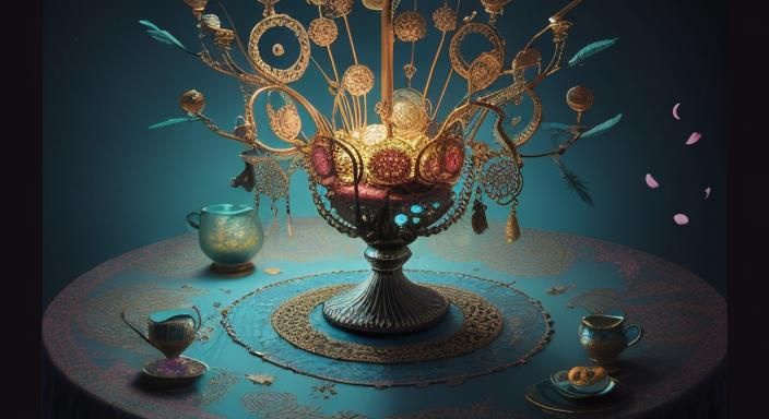 Intricate Mandala Still Life with Ornate Details