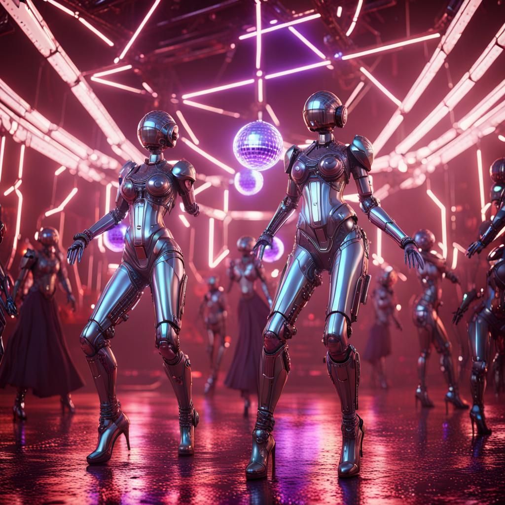 Medieval Sci-Fi Disco Nightclub Scene