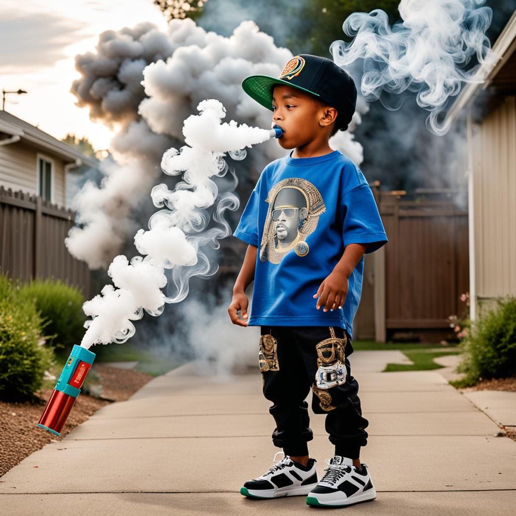 Child Rapper with Vaporizer: A Generational Statement