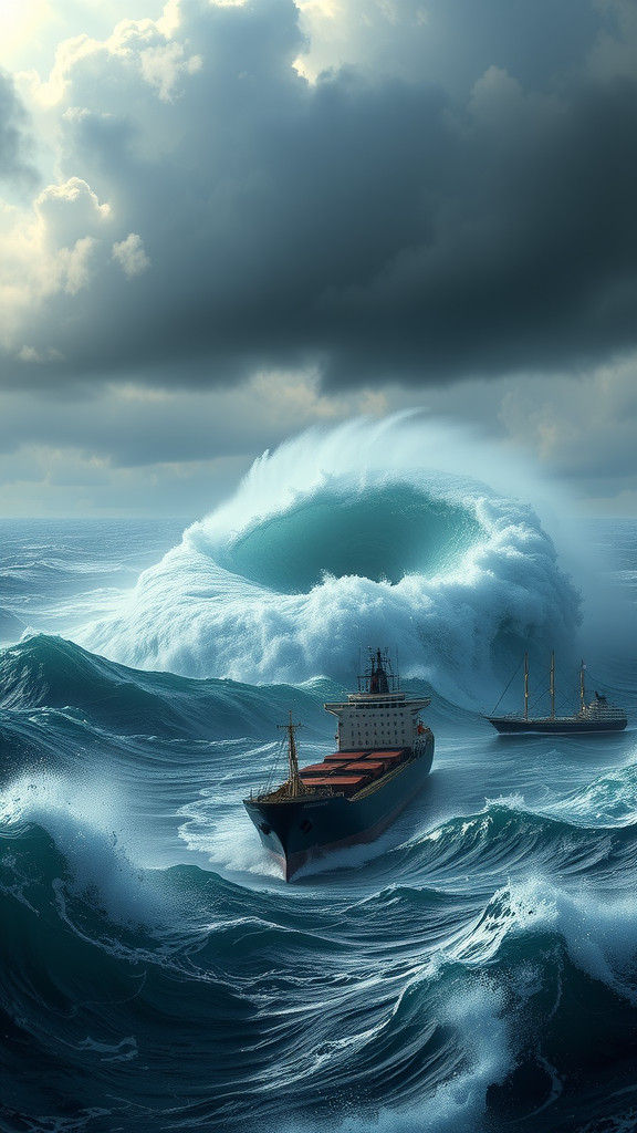 Category 5 Hurricane in a Turbulent Ocean