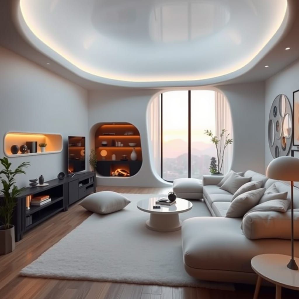 Modern Futuristic Home in Organic Aesthetic