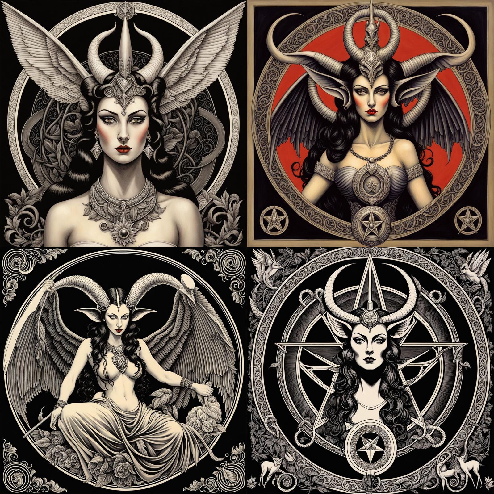 Baphomet Mistress in a Modernist Style