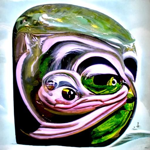 Pepe the Frog as Oil Painting