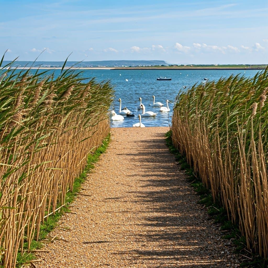 Abbotsbury Swannery Landscape in Dorset