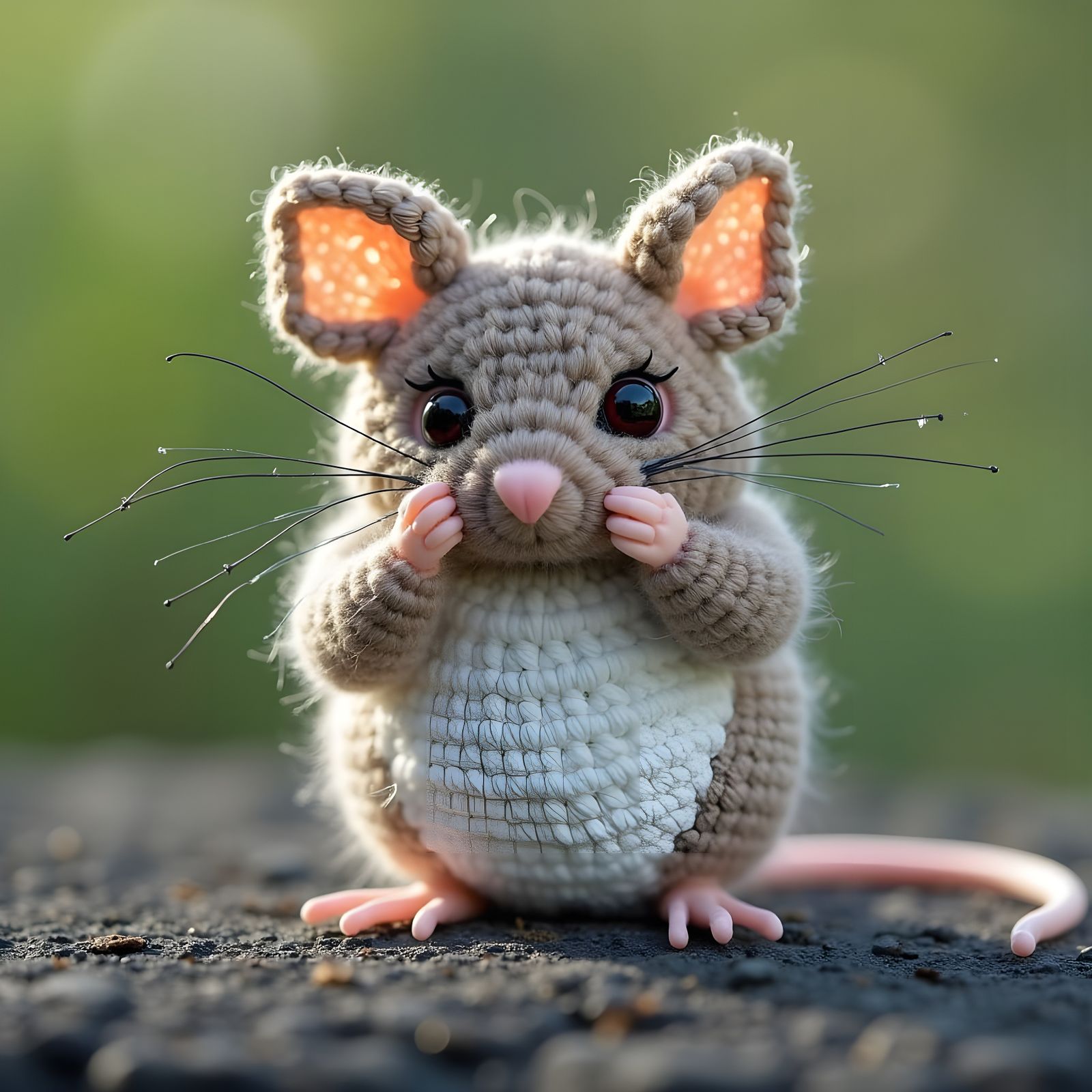 Shy Mouse Crochet Art: Tiny and Adorable