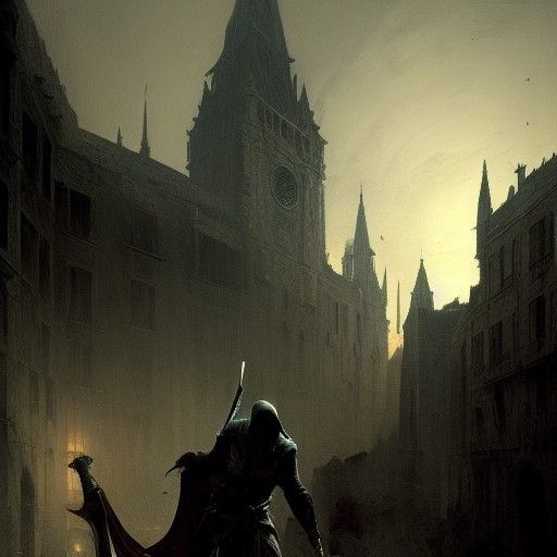 Assassins Creed: Dark Gothic Horror Illustration