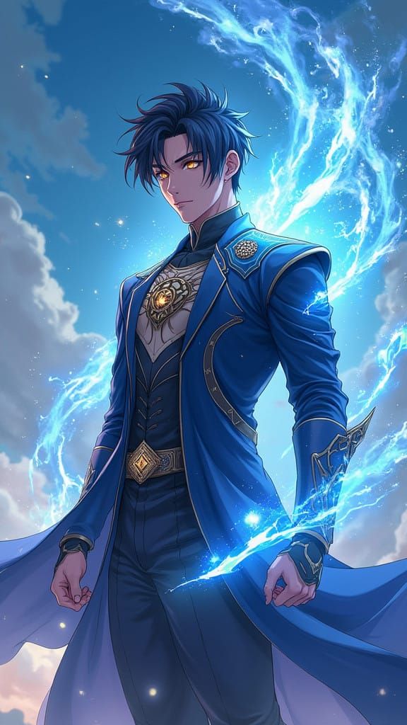 Sleek Hero Unleashes Mystical Power in Vibrant, Ethereal Wor...