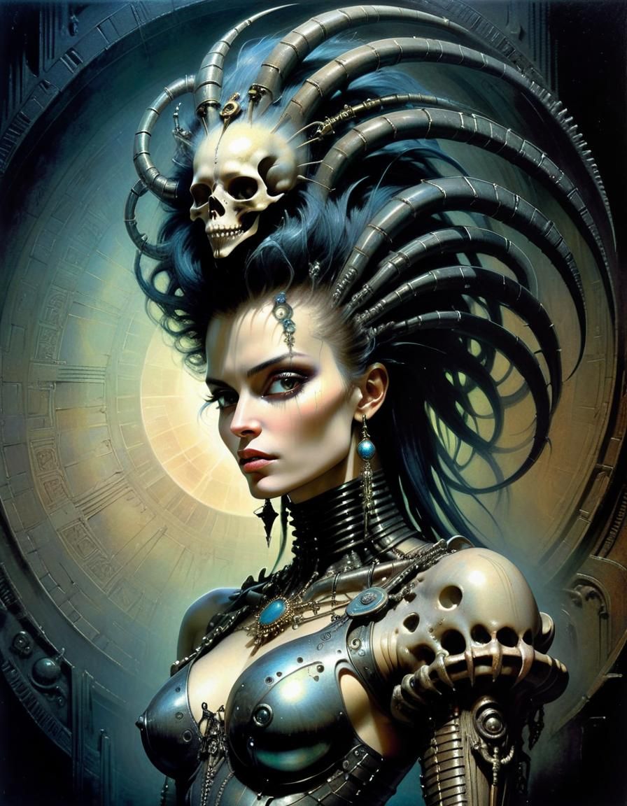 Baroque Punk Woman from Sirius: Digital Art