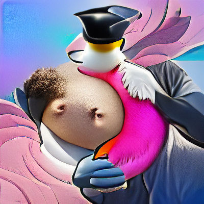 AffinAffin's Pink Penguin OC: A Profile Picture