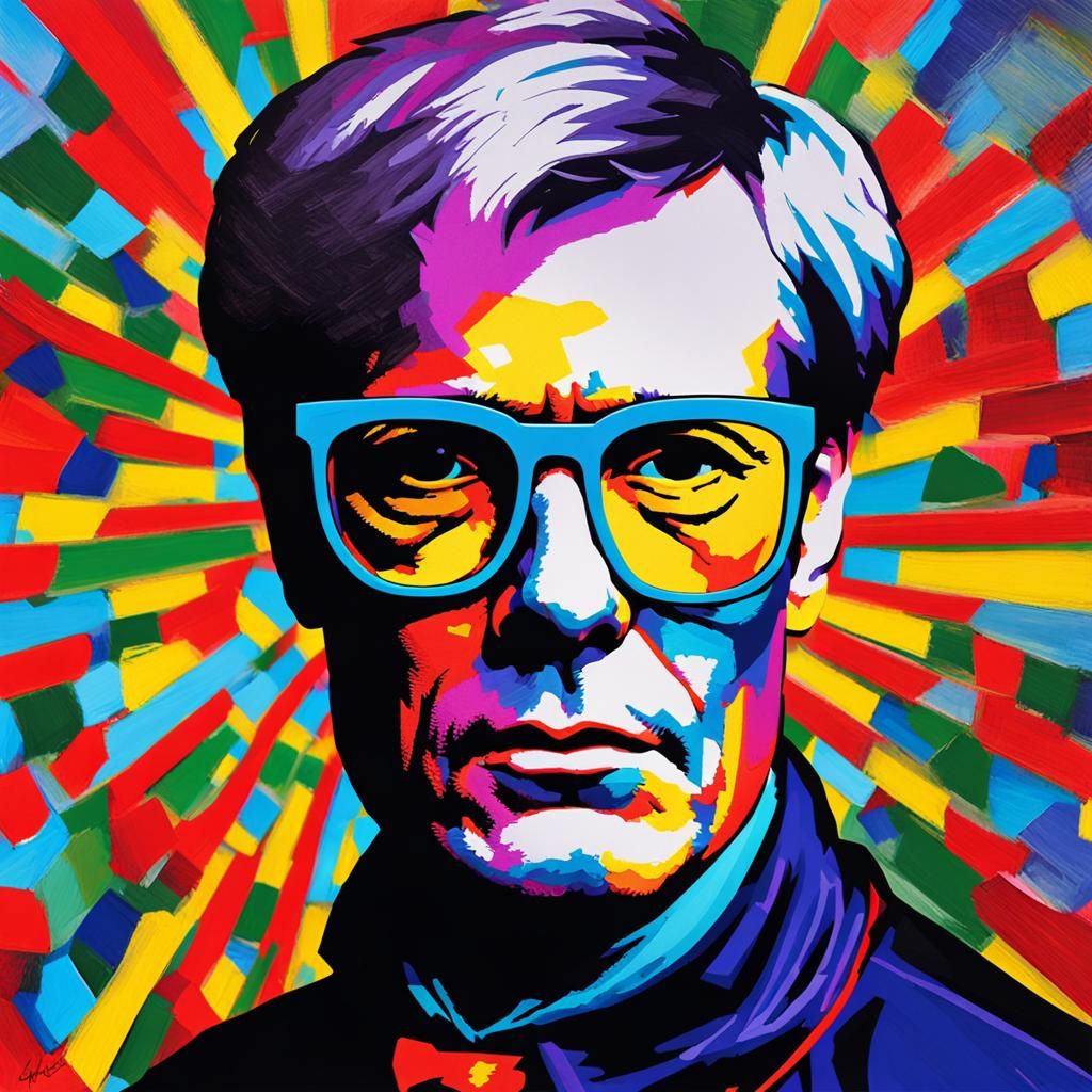 Superhero Unmasked: Pop Art Portrait in Digital Art