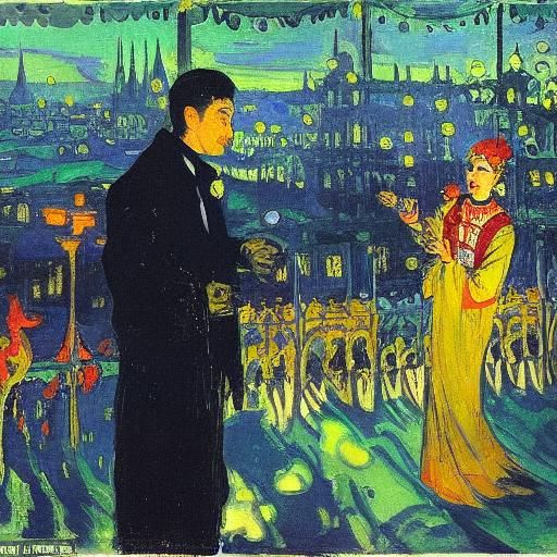 Fluorescent Vampire in Twilight: Avant-Garde Style